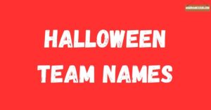 Halloween Team Names