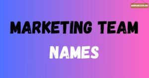 Marketing Team Names
