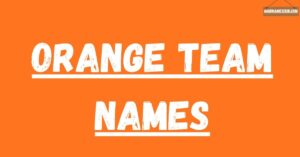 Orange Team Names