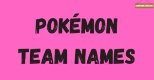 Pokémon Team Names